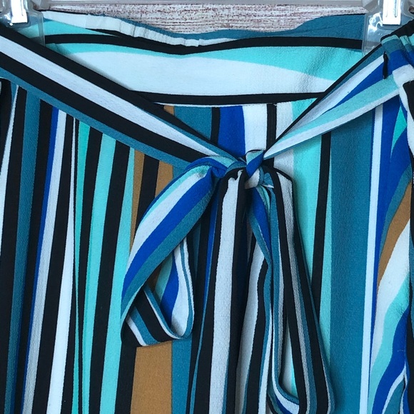 NY Collection Multi Color Asymmetrical Skirt - Picture 3 of 5